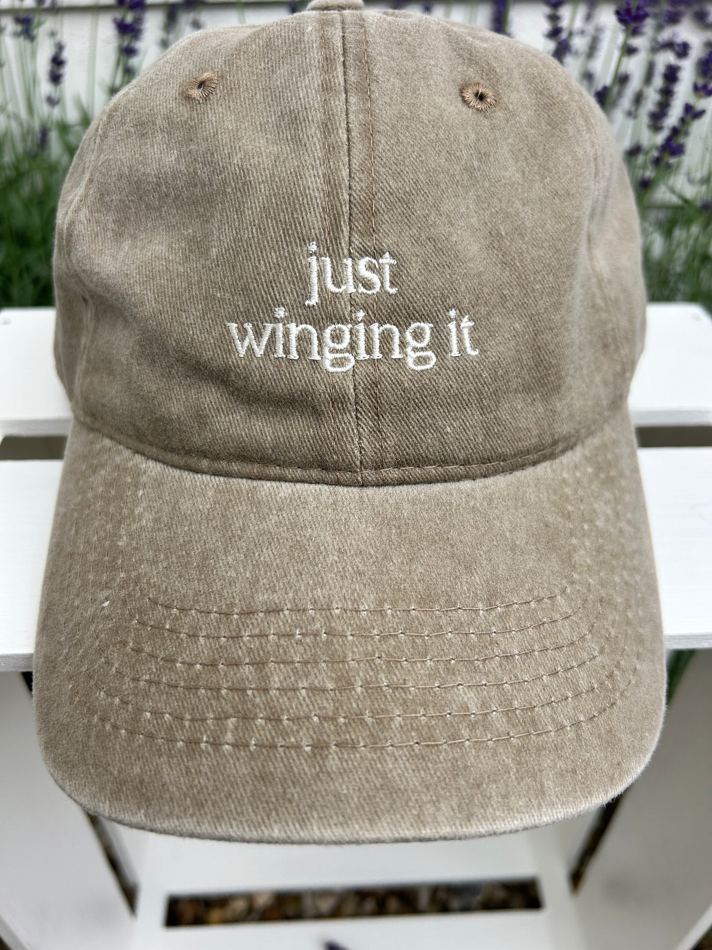 Vintage Coloured Cap 'just winging it'
