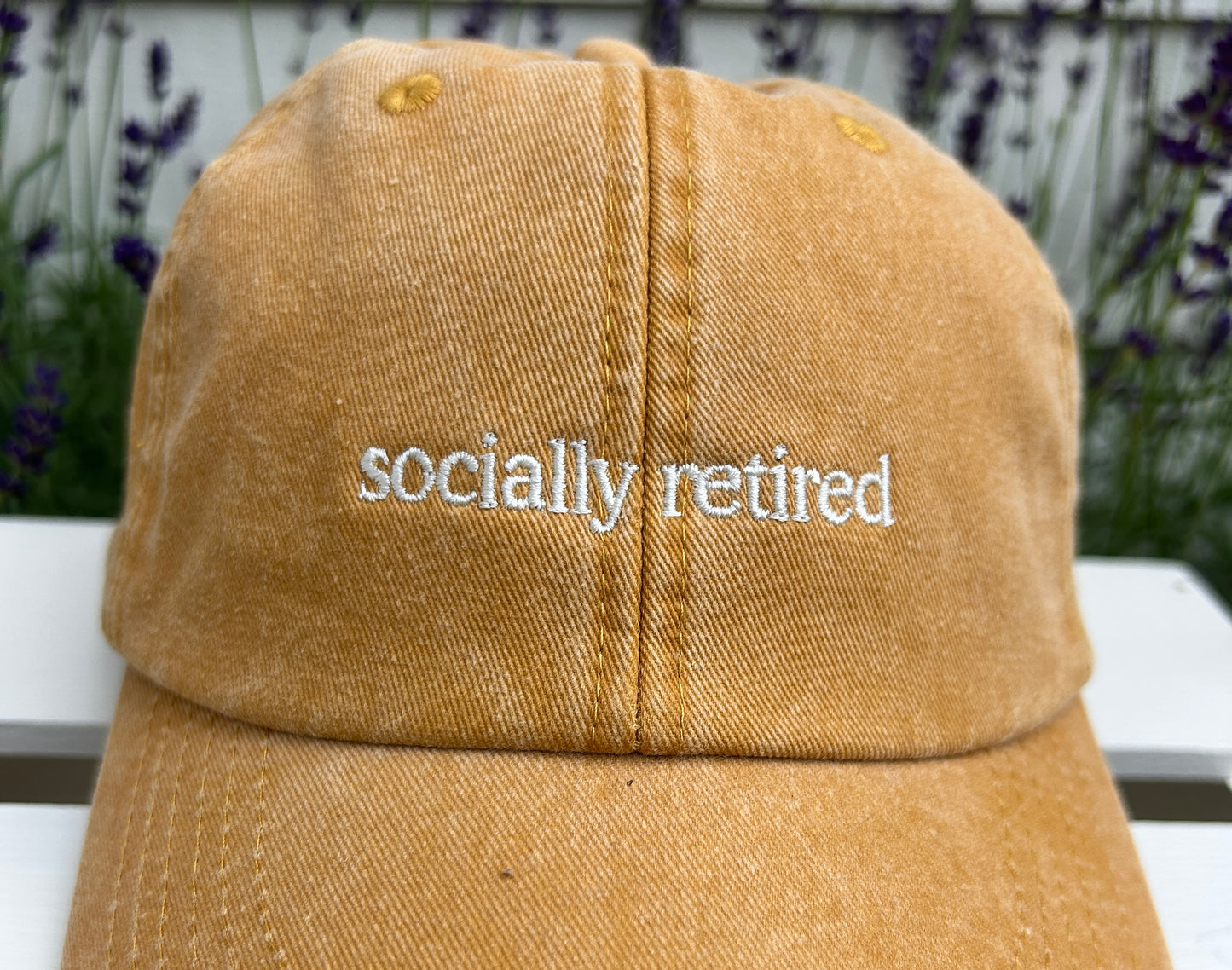 Vintage Coloured Cap 'socially retired'