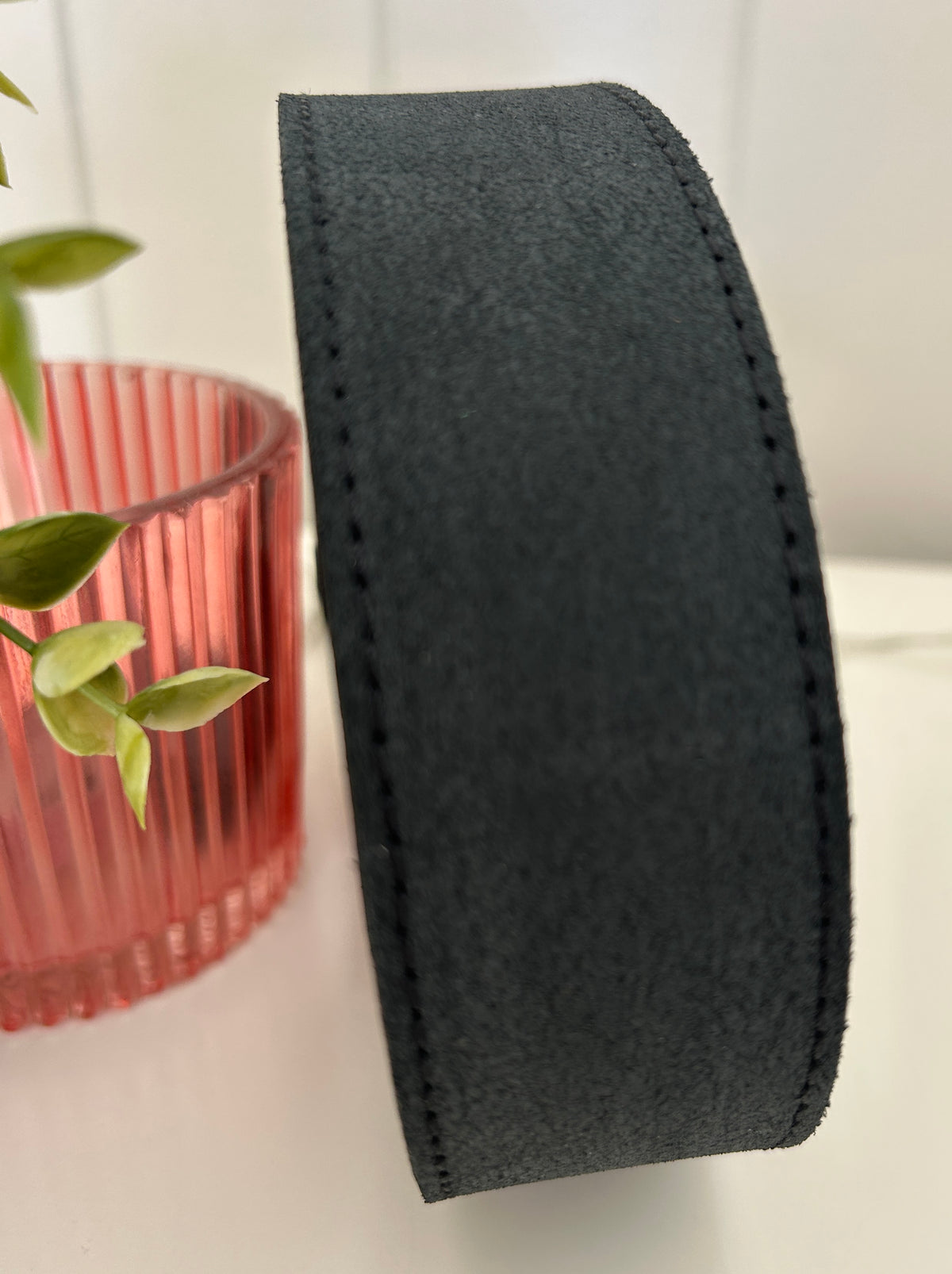BLACK/CHARCOAL 100% COWHIDE LEATHER INTERCHANGEABLE BELT