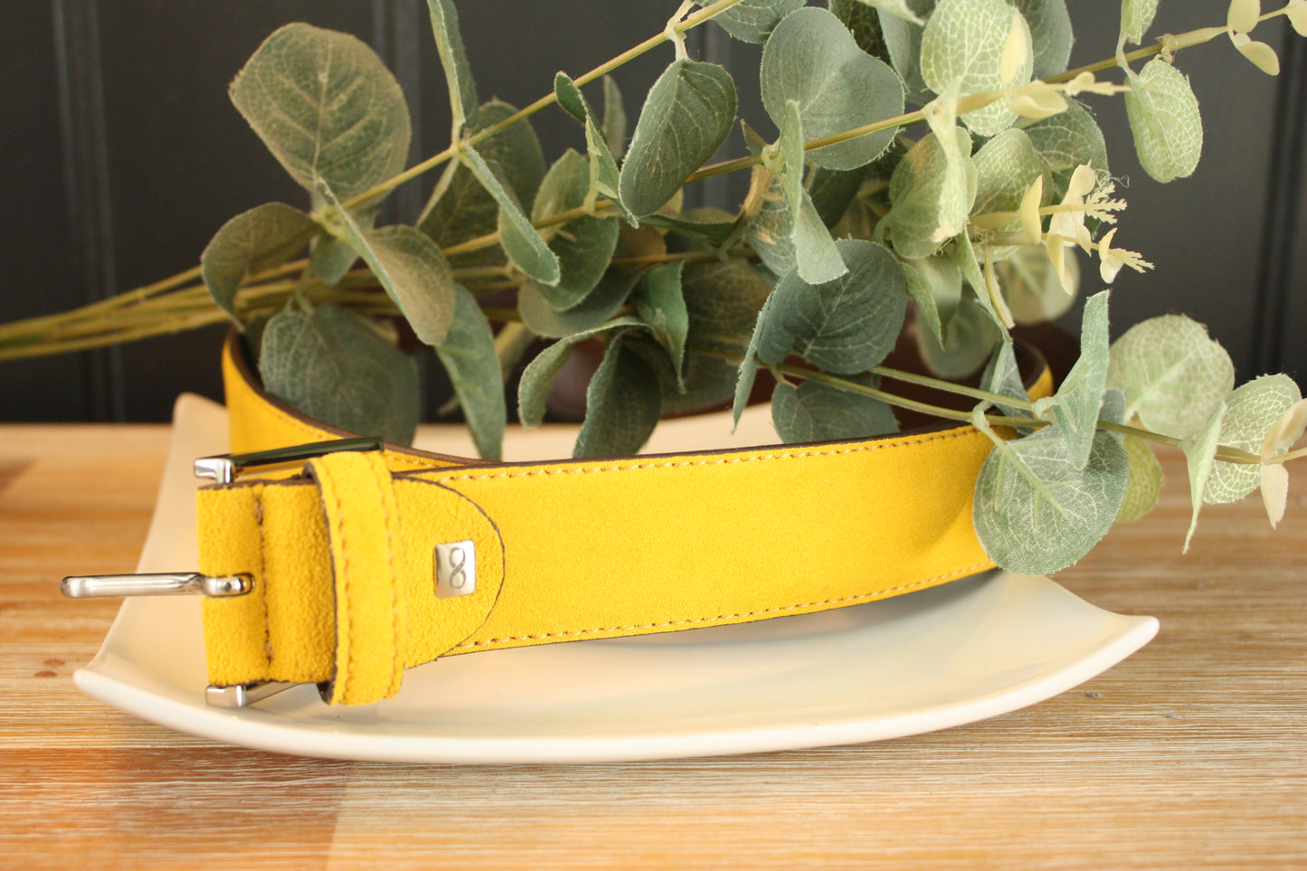 Yellow Suede Belt 35mm