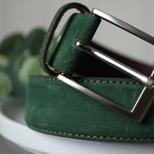 Green Suede Belt 35mm