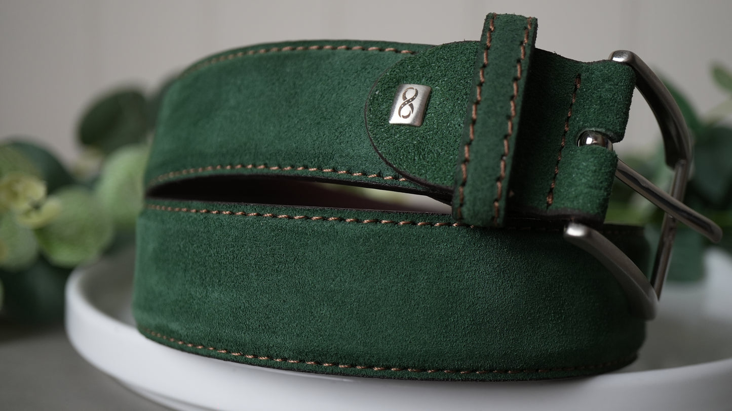Green Suede Belt 35mm
