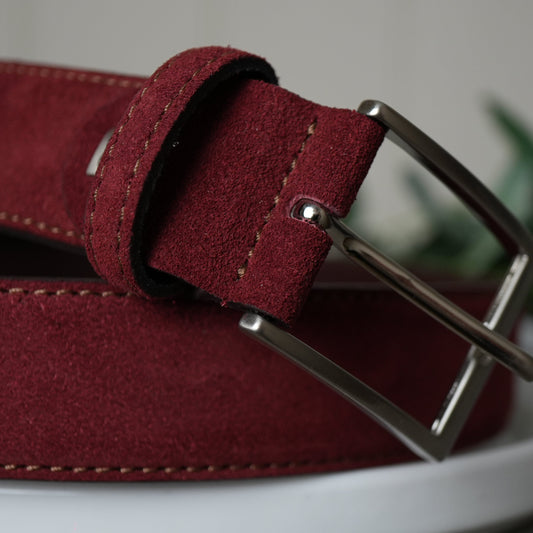 Red Suede Belt 35mm