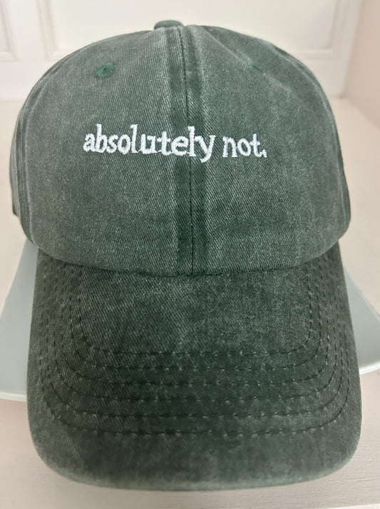 'absolutely not' Vintage Coloured Cap