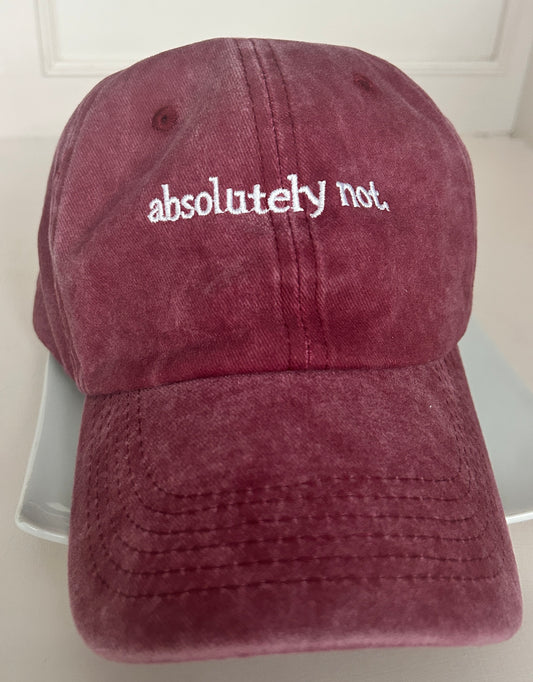 'absolutely not' Vintage Coloured Cap