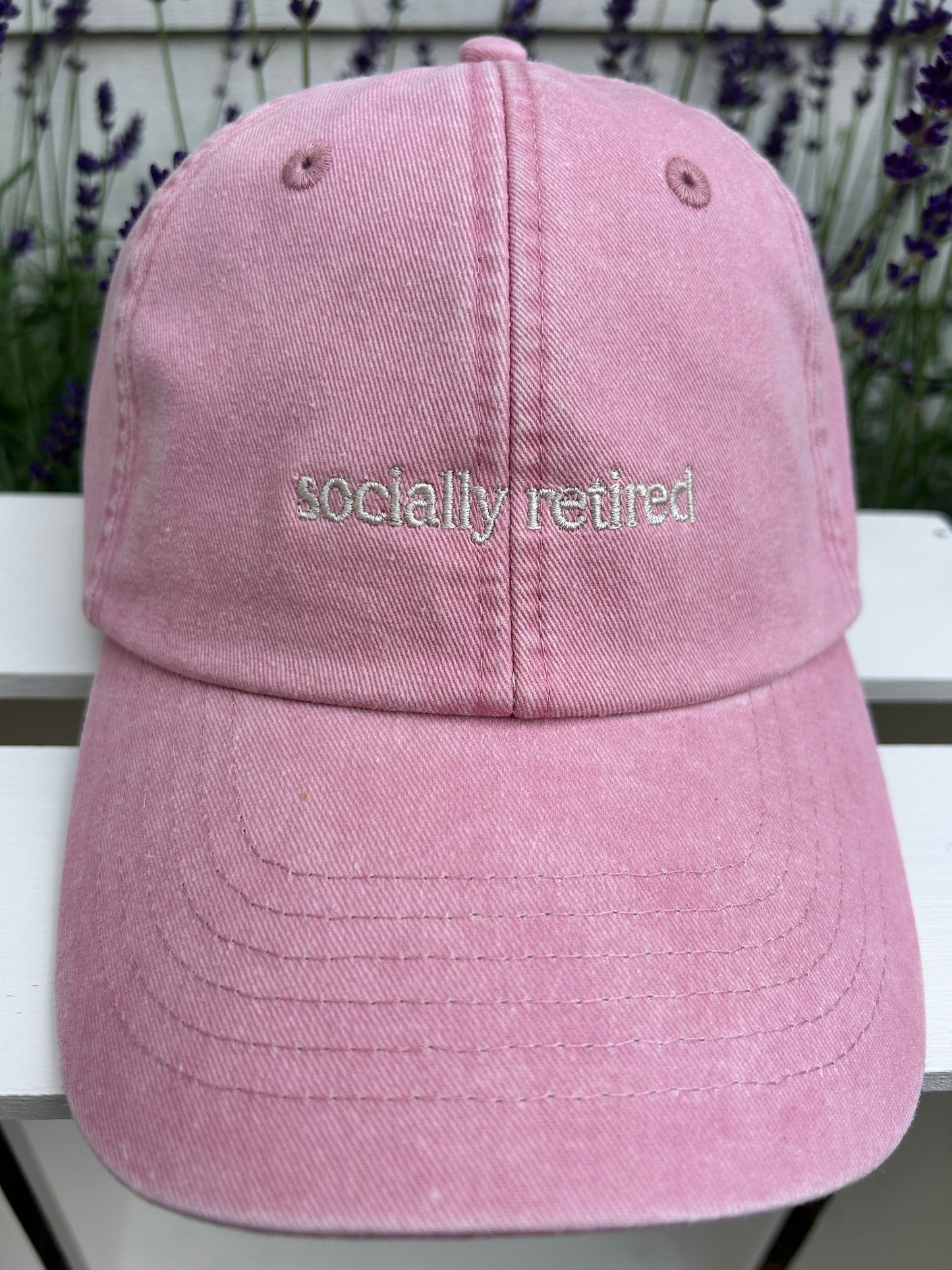 Vintage Coloured Cap 'socially retired'