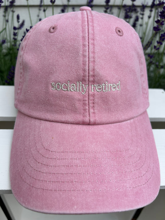 Vintage Coloured Cap 'socially retired'