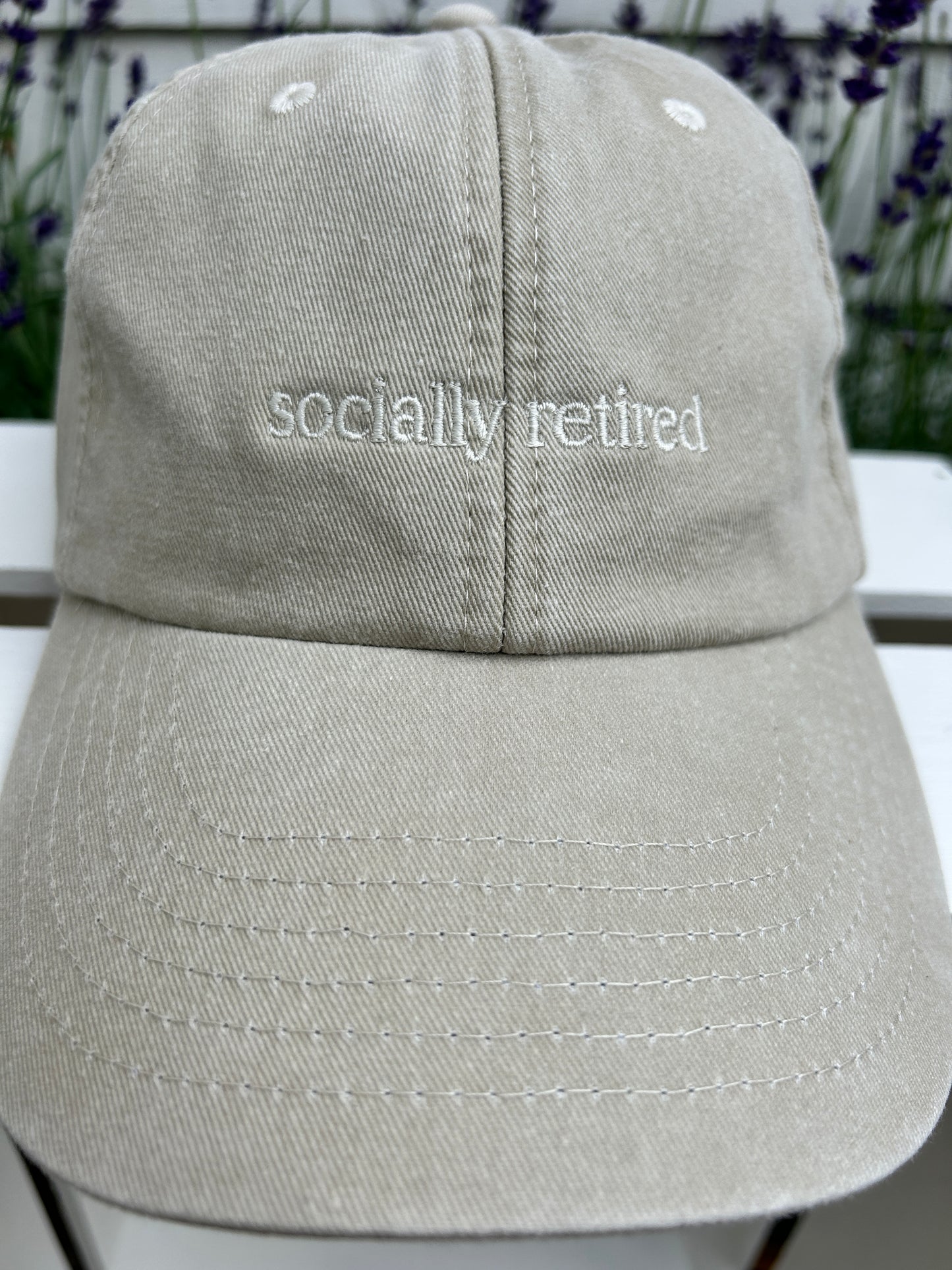Vintage Coloured Cap 'socially retired'