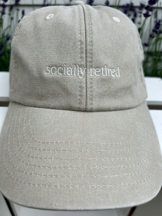 Vintage Coloured Cap 'socially retired'