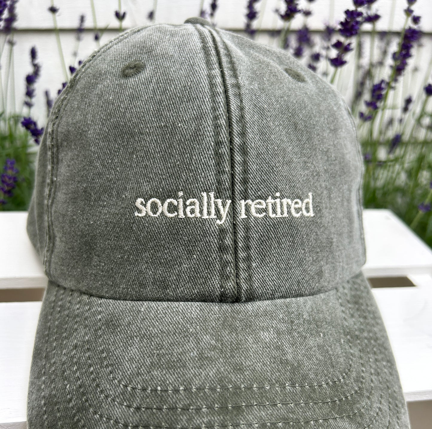 Vintage Coloured Cap 'socially retired'