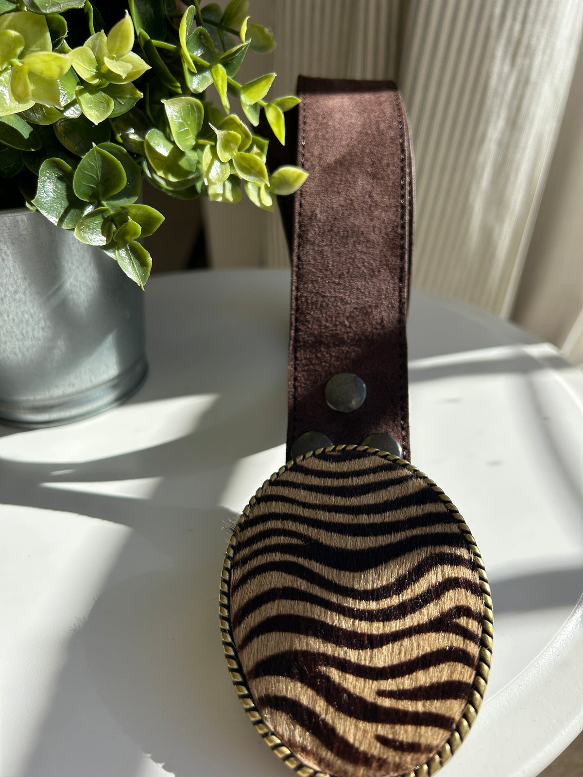 BROWN 100% COWHIDE LEATHER INTERCHANGEABLE BELT