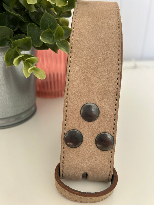 TAUPE 100% COWHIDE LEATHER INTERCHANGEABLE BELT