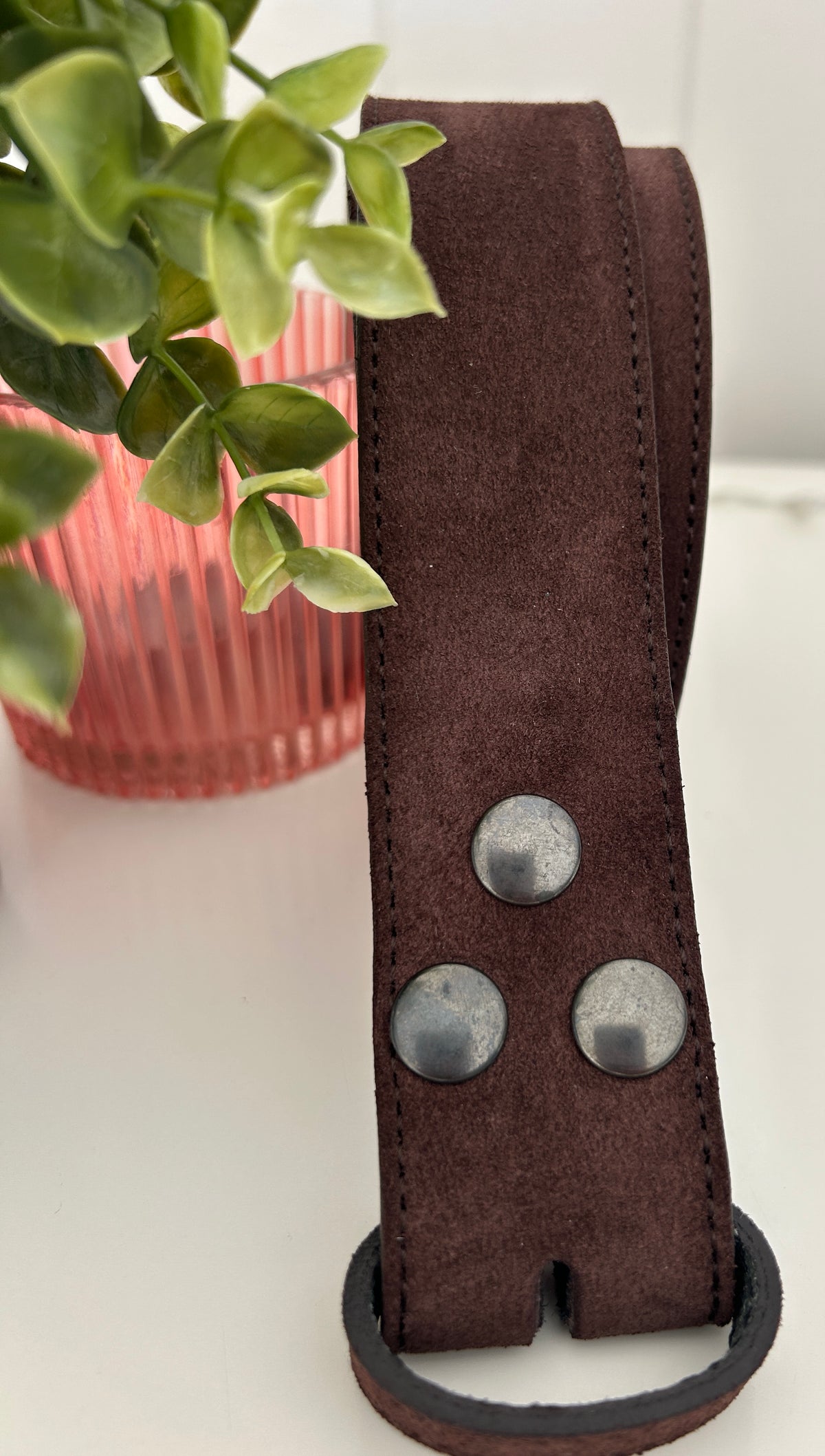 BROWN 100% COWHIDE LEATHER INTERCHANGEABLE BELT