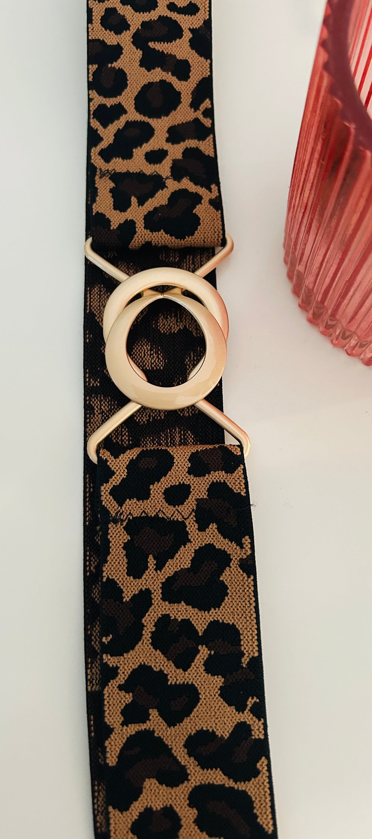 Leopard print Stretch Belt - Medium