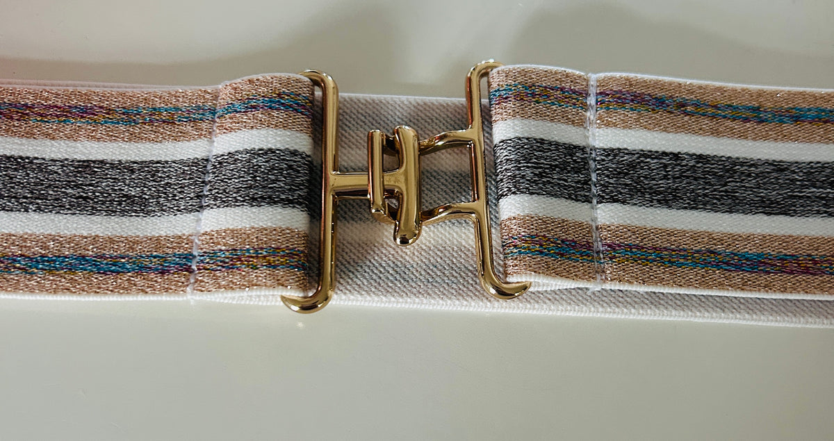 Light Grey Stretch Belt - Small