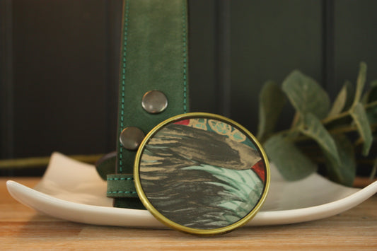 DARK GREEN 100% COWHIDE LEATHER INTERCHANGEABLE BELT