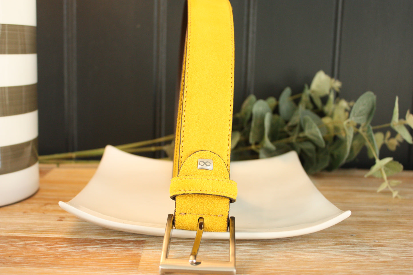 Yellow Suede Belt 35mm