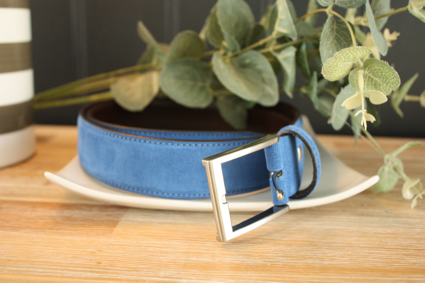 Blue Suede Belt 35mm