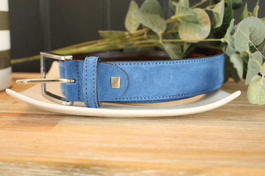 Blue Suede Belt 35mm