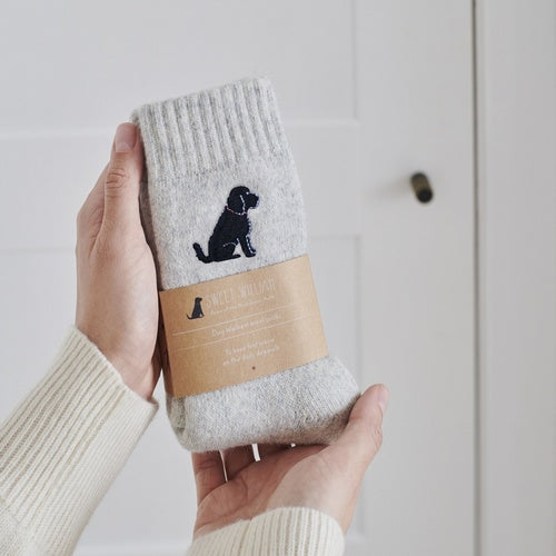 Sweet William Designs 'Black Cockapoo/Labradoodle' Dog Walking Socks