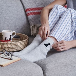 Sweet William Designs 'Black Cockapoo/Labradoodle' Dog Walking Socks
