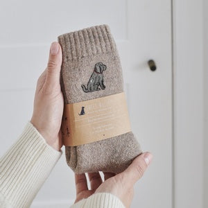 Sweet William Designs 'Chocalate Cockapoo/Labradoodle' Dog Walking Socks