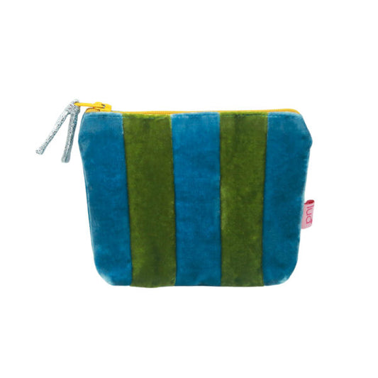Lua Striped Velvet Coin Purse