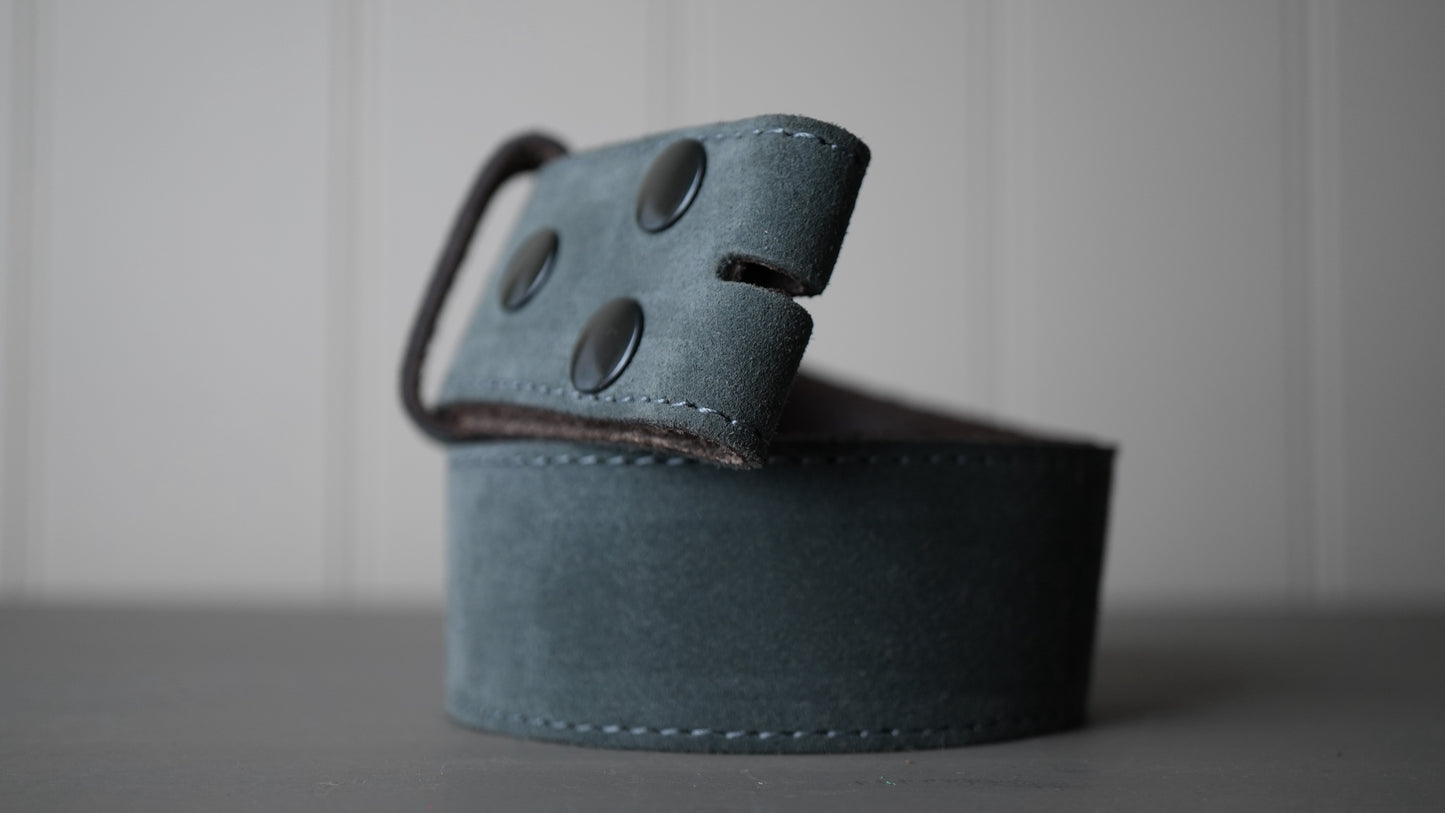 GREY 100% COWHIDE LEATHER INTERCHANGEABLE BELT