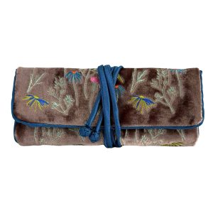 Lua Velvet Meadow Jewellery Roll