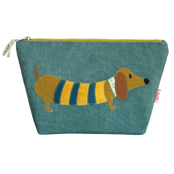 Lua Sausage Dog Wide Cosmetic Purse